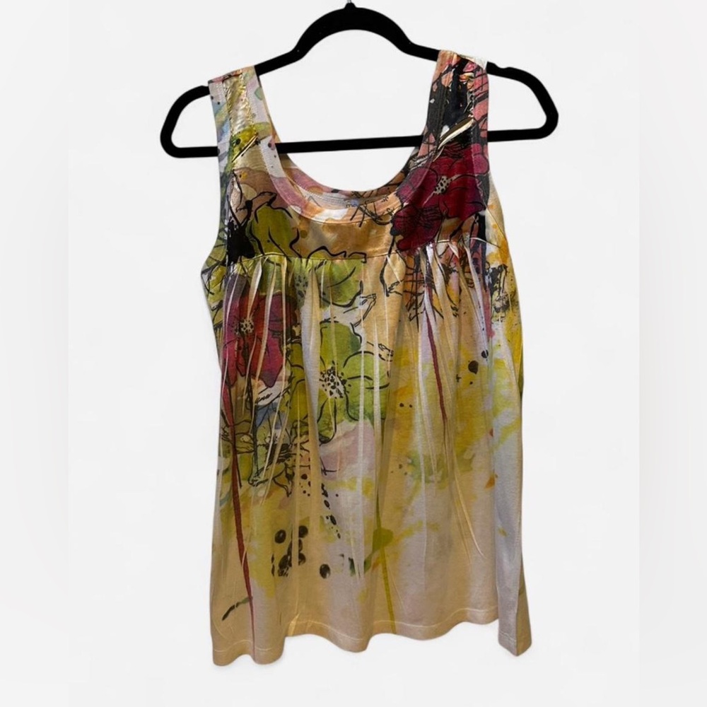 Floral Print Y2K tank top